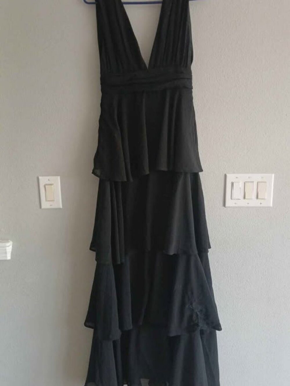 Lulus small flawed black sleeveless evening party dress